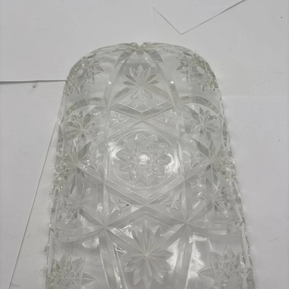 Vintage Anchor Hocking prescut Glass 12x6x1 Tray Scalloped Rim. Granny  Dishes